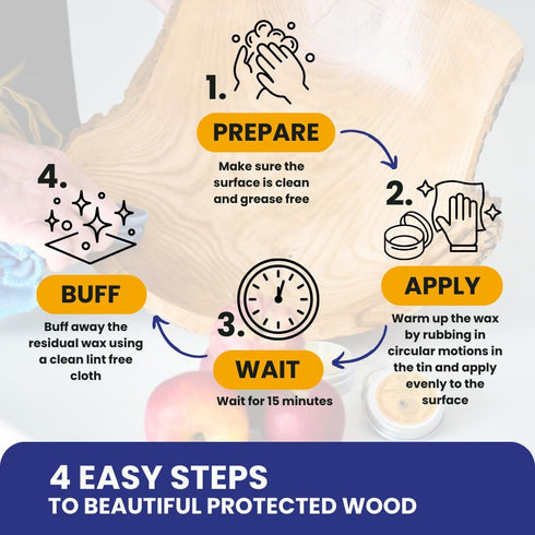 Beeswax Furniture Polish & Conditioner for Wood - Natural, 10.5 Fl Oz, Enhances and Protects Wooden Surfaces