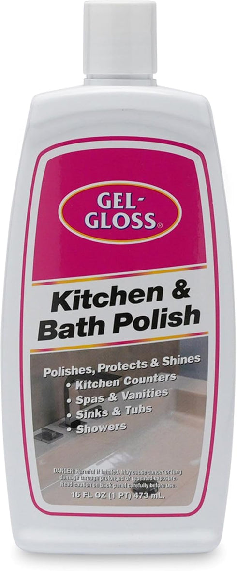 TR Gel-Gloss Home Kitchen & Bath Polish | Carnauba Cleaner Wax Formulation |