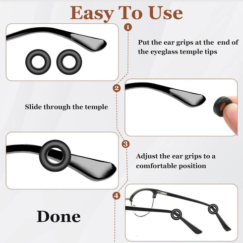 14 Pairs Eyeglass Ear Grips Sleeve Holder, Anti-Slip Glasses Ear Hooks for Kids and Adults Sunglasses, Reading Glasses