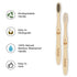 Biodegradable Eco-Friendly Natural Bamboo Charcoal Toothbrushes, FSC Certified, 12 Count