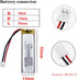 3.7V 500mAh Lipo Battery Rechargeable Lithium Polymer 601452 with JST Connector