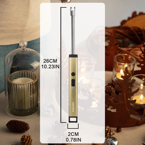 ARECTECH Electric Candle Lighter, Rechargeable USB Arc Lighter for Candle, Camping, Cooking, Christmas Gifts