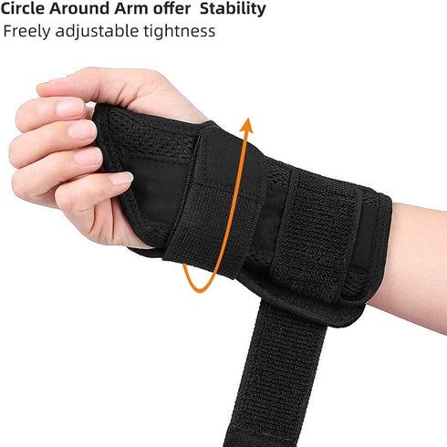 Wrist Brace, Carpal Tunnel Splint Compression Support, Fixator for Arthritis, Wrist Pain, Sport Sprain (S, single left)