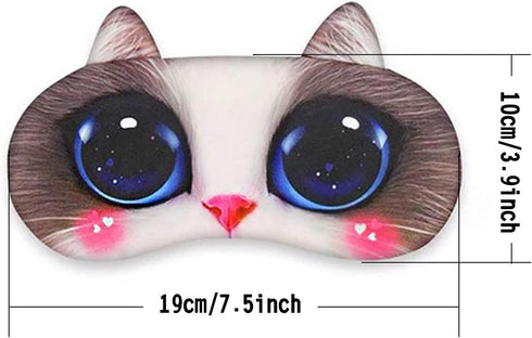 EBaokuup 12 Pack Animal Sleep Eye Mask, Soft Funny Blindfolds for Kids Girls Men Women Plane Travel Nap