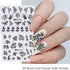 Flower Nail Stickers for Nail Art, 3D Self Adhesive Black Flower Leaf Nail Designs, 48 Styles for Women