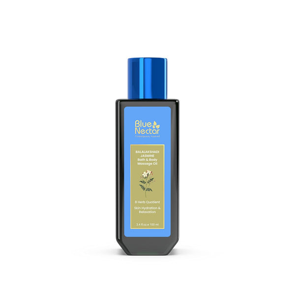Blue Nectar Sensuous Jasmine Body Massage Oil, 100% Natural Ingredients, 3.4 fl oz