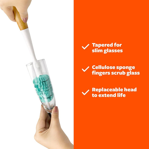 Magic Wand Glass Scrubber Replacement Sponge Head - Non-Scratch, Safe for Glass