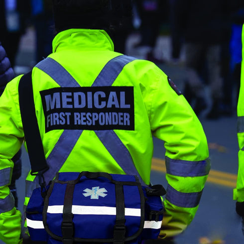 NOVAMEDIC 17" 9" 7", Professional Empty Blue First Responder Bag, x x EMT Trauma First Aid Carrier for Paramedics