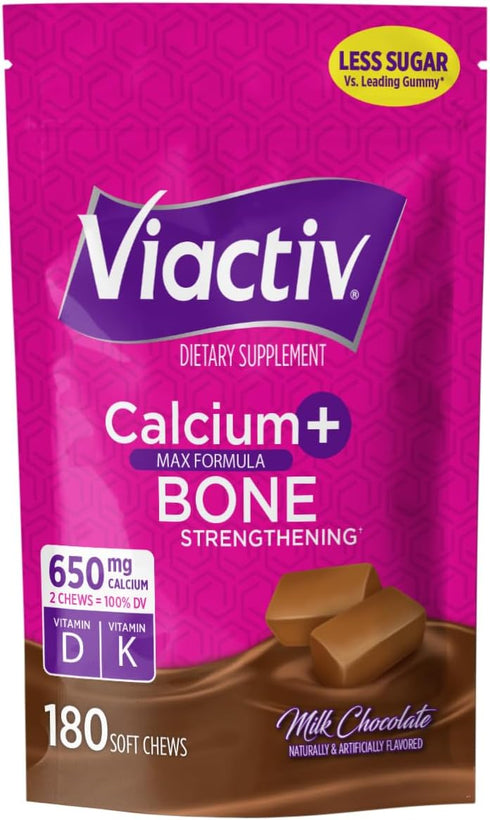 Viactiv Calcium + Vitamin D Supplement Soft Chews for Women & Men -