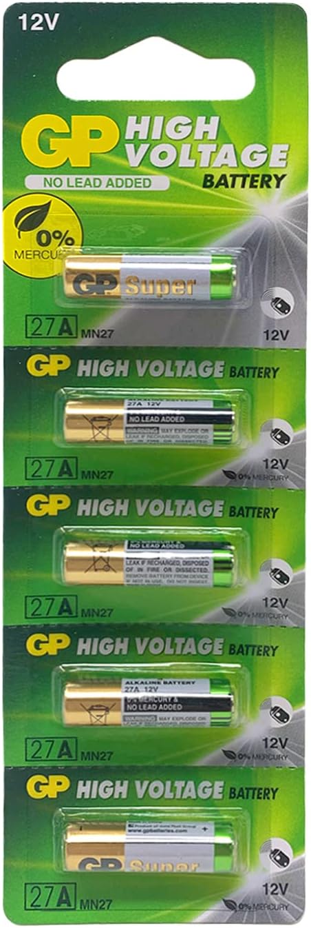 5 X 12V Alkaline GP 27A Mn27 Battery