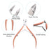 Mudder 3 Packs Cuticle Nippers Cutter Tool - Stainless Steel Nail Cuticle Trimmer Remover with Pointed Blade