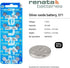 Renata 371 Watch Battery SR920SW - Strip of 5 Batteries