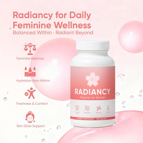 WXDOAU 120 Count Radiancy Probiotic for Women Vaginal Health - Vaginal Dryness & Ph Balance with Lactobacillus Strains
