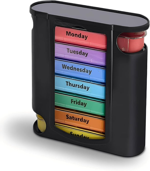 Vunpok Weekly Pill Organize,7 Day Pill Organizr 4 Times a Day Medication Reminder,