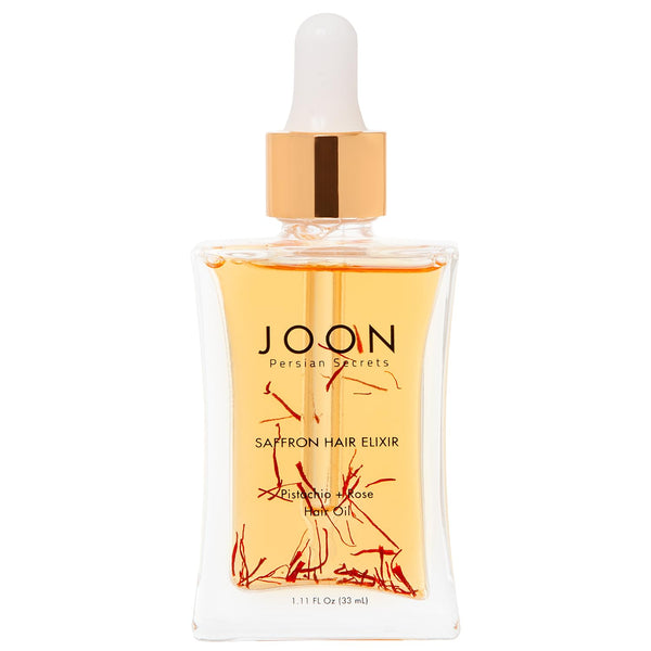 Joon Saffron Hair Elixir, Pistachio + Rose Hair Oil, 1.11 Fl. Oz.