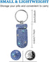 Portable Pill Case, Waterproof Pill Holder with Keychain, Bling Pill Box for Travel, Sky Blue