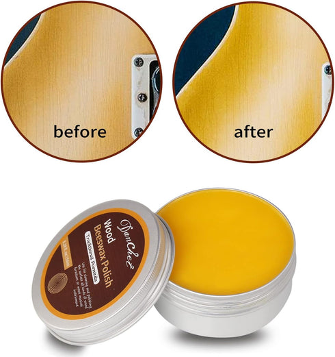 Beeswax Polish Cleaner for Violin, Cello, Guitar, and Wood Furniture - 60ml for Protecting Wooden Surfaces