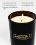 Rose & Sandalwood Scented Candle by Benevolence LA | 8oz Soy Candle, Black Home Fragrance | Gifts for Women and Men