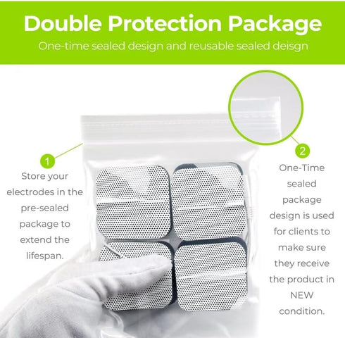AUVON TENS Unit Replacement Pads Combination Set, 36 Packs Electrodes for TENS Unit, Reusable Pigtail Pads