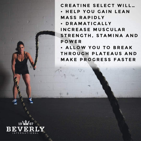 Beverly International Creatine Select with Phosphates - 40 Servings for Muscle Size, Strength & Recovery - Tastes like