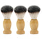 Shaving Brushes for Men, 3 Pack Travel Shaving Brush, Vegan Wood Handle, Hand Crafted Face Cleaning Tool