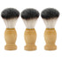 Shaving Brushes for Men, 3 Pack Travel Shaving Brush, Vegan Wood Handle, Hand Crafted Face Cleaning Tool