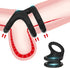 Jongait 1.22-1.41 Inch) Triple Penis Ring for Men - Black Silicone Cock Ring for Harder Longer Stronger Erections