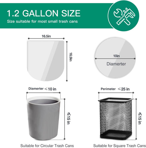 JOYEUX Small Trash Bags, 1.2 Gallon, 90 Count, Mini Garbage Bags for Bathroom, Home Office Trash Can Liners
