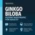 Ginkgo Biloba 120mg Nootropic Supplement, Supports Brain Health, Memory & Focus, 60 Non-GMO Capsules