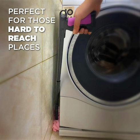 Grabber Reacher Tool - Long 32 Inch (Pink) Aluminum Foldable Pick Up Stick - Lightweight Trash Picker Claw for Elderly