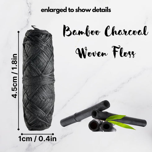 Dental Floss Refill, Bamboo Charcoal Woven Thread, 8 Pieces, Unflavored