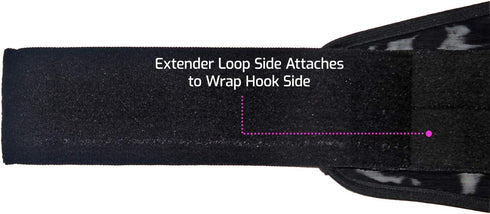 Extender Strap - Multipurpose Elastic Hook and Loop Extension for Ice Packs, Braces, and Wraps