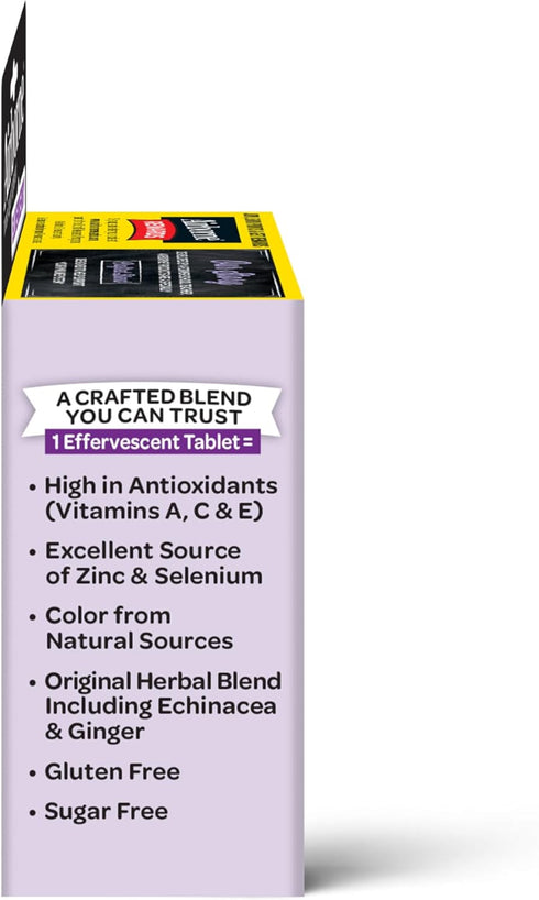 Airborne Elderberry + Zinc & Vitamin C Effervescent Tablets - 20 Fizzy Drink Tablets for Immune Support