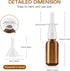 Nasal Spray Bottle, 3 Pcs 30ML Glass Amber Refillable Fine Mist Sprayers with Funnels and Labels