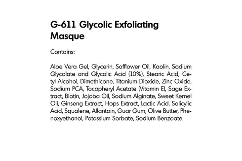 Raya Glycolic Exfoliating Masque with AHA and BHA - Facial Treatment Mask for Non-Sensitive Skin