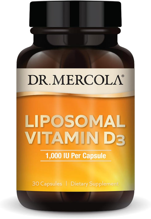Dr. Mercola Liposomal Vitamin D3 | 30 Servings (30 Capsules) | 1,000 IU Per Capsule, Immune Support