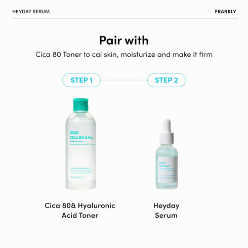 Frankly Heyday Serum - Deep Moisture & Radiance Boost with Panthenol & Hyaluronic Acid, 1.01 fl. oz