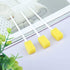 100 Pack Disposable Oral Swabs: Sterile Dental Sponge Swabsticks for Mouth & Gum Cleaning - Unflavored, Yellow