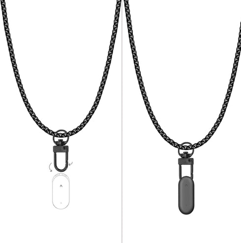 yothchose Lanyard Compatible with PLAUD NotePin Neck Strap, Stainless Steel Necklace for PLAUD NotePin AI Voice