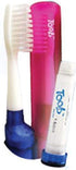 Travel Toothbrush with Protective Case - Refillable Travel-Sized Toothpaste Tube, Toob Brush