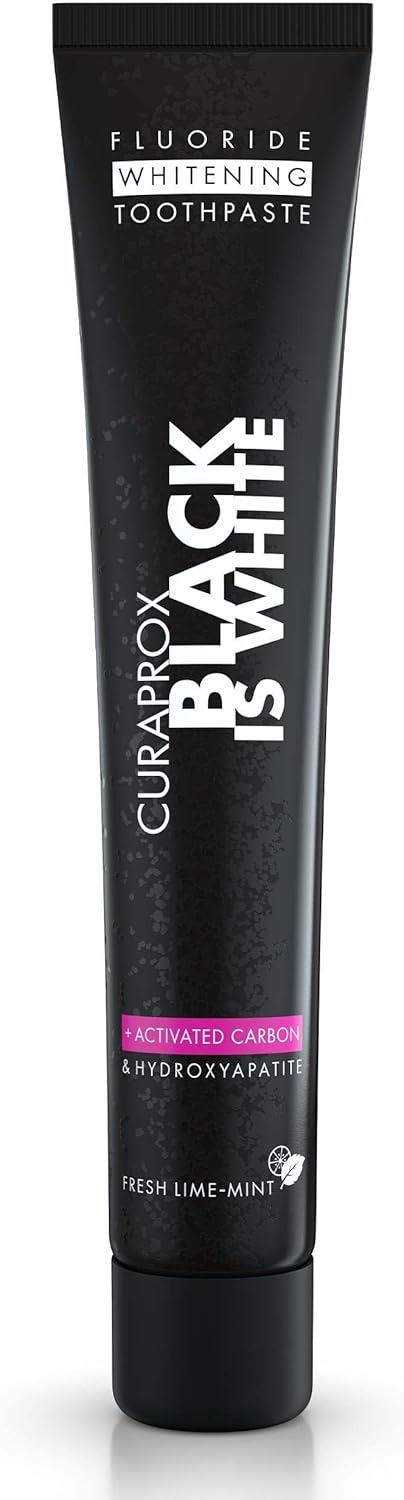 Curaprox Black is White Activated Charcoal Toothpaste, 90ml