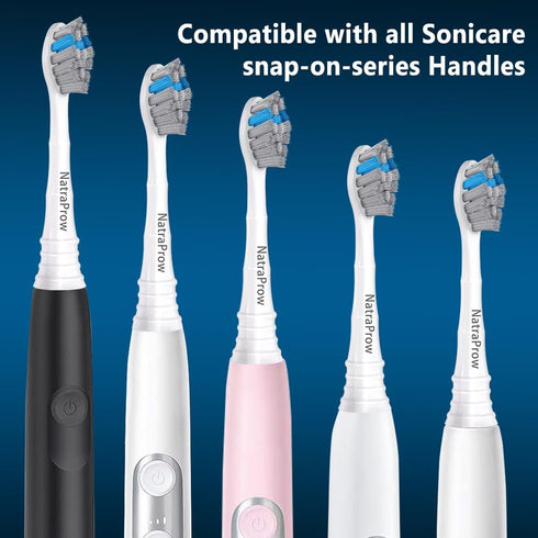 Replacement Brush Heads, 10 Count Compatible with Philips Sonicare Electric Toothbrush, Charcoal/Blue Refills