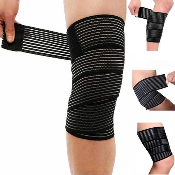Adjustable Elastic Knee Wrap Compression Bandage Brace Support for Joint Pain Relief, Squat, Basketball, Running