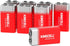 KINGCELL 9V Batteries 8 Pack, Alkaline Hight Performance 9 Volt Battery with 7-Year