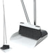Stand Up Dustpan and Broom Set, 50” Long Handle Broom with Dust Pan, 20° Angled for Ergonomic Home Office Indoor