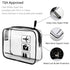 Lermende 3pcs TSA Approved Toiletry Bag, Clear Travel Cosmetic Makeup Bags for Men Women (Black)