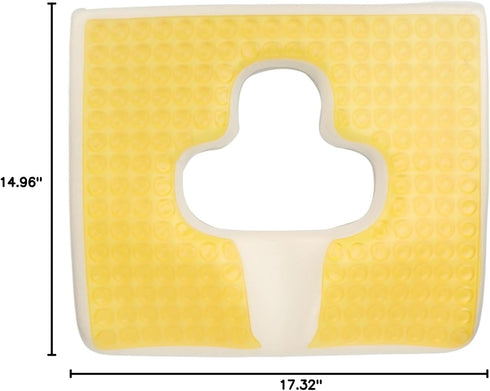 Luqeeg T Shaped Bedsore Pad for Elderly, Triangular Slope Design, Gel Memory Foam Cushion with Mesh Cloth, Non Slip