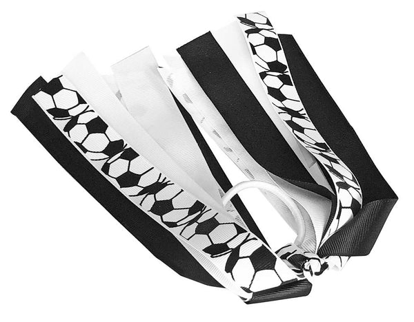 Sale! Soccer Hair Accessories, 7" Girls Soccer Ribbon/Pony Holder Streamer Elastics, Ponytail Holder Scrunchies, Gifts