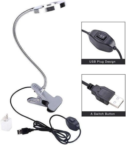 Makeup LED Lights, USB Cosmetic Lamp Eyebrow Lips Beauty Salon Desktop Led Lights with Clip