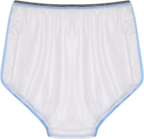 YONGHS Unisex Adult Plastic Underwear Easy to Clean Diapers Elastic Band Pull on Cover Pant Outdoor Sports